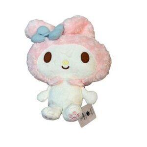 Sanrio My Melody Plush Pink Blue Bow Stuffed Toy Small NWT